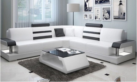 Tessie - L - Leather Sofa Lounge Set